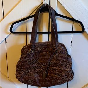 Moschino Cheap and Chic ruffle leather handbag